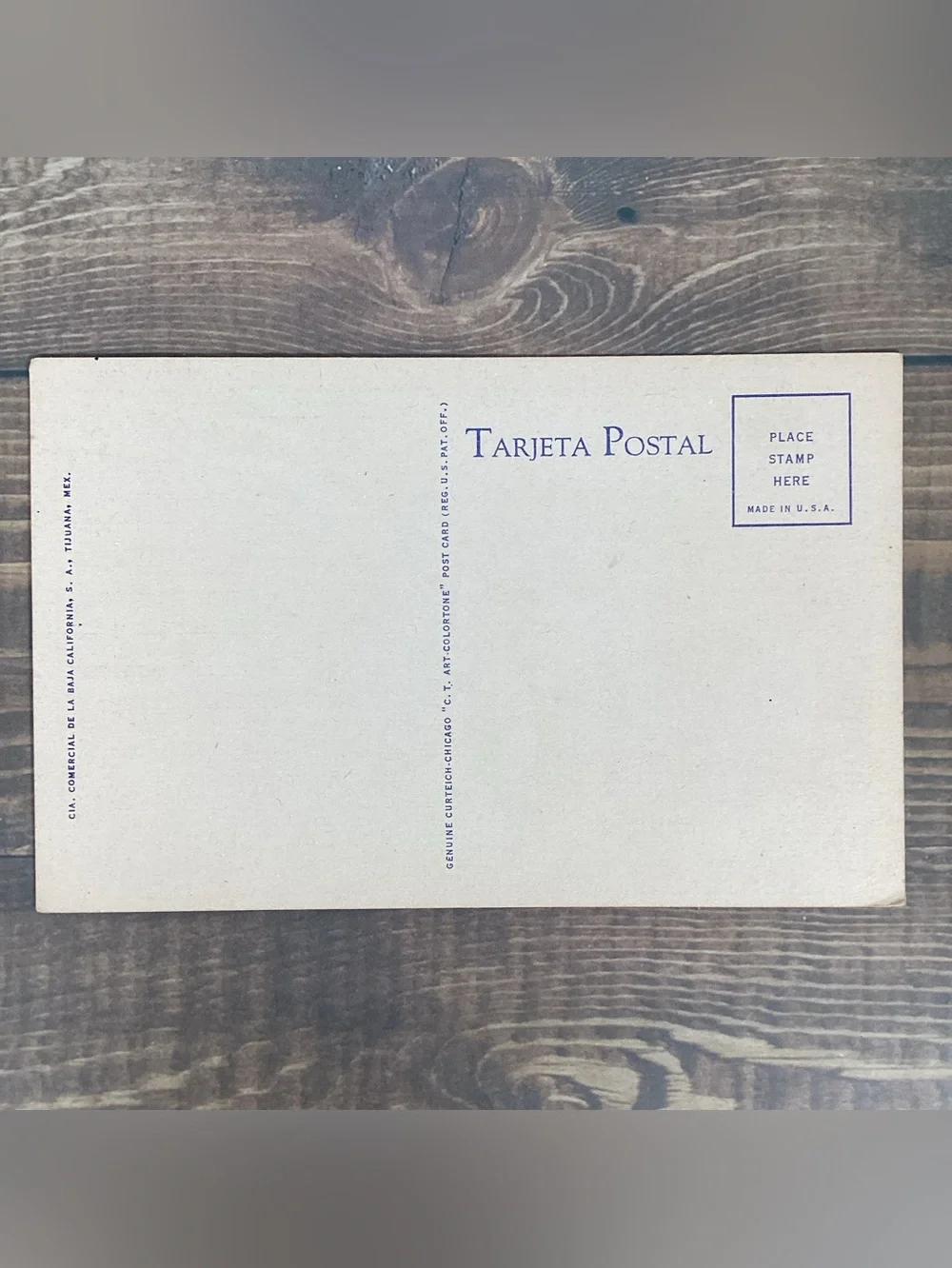 Pair Vintage 1950s Linen Postcard Tijuana, Mexico